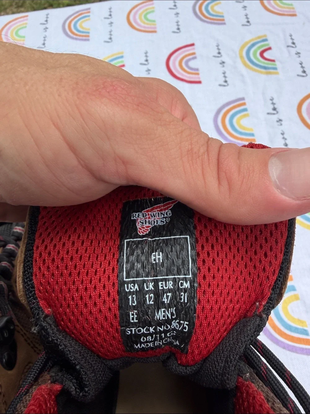 Red Wing Shoes Brown and Red Men's Hiking Boots